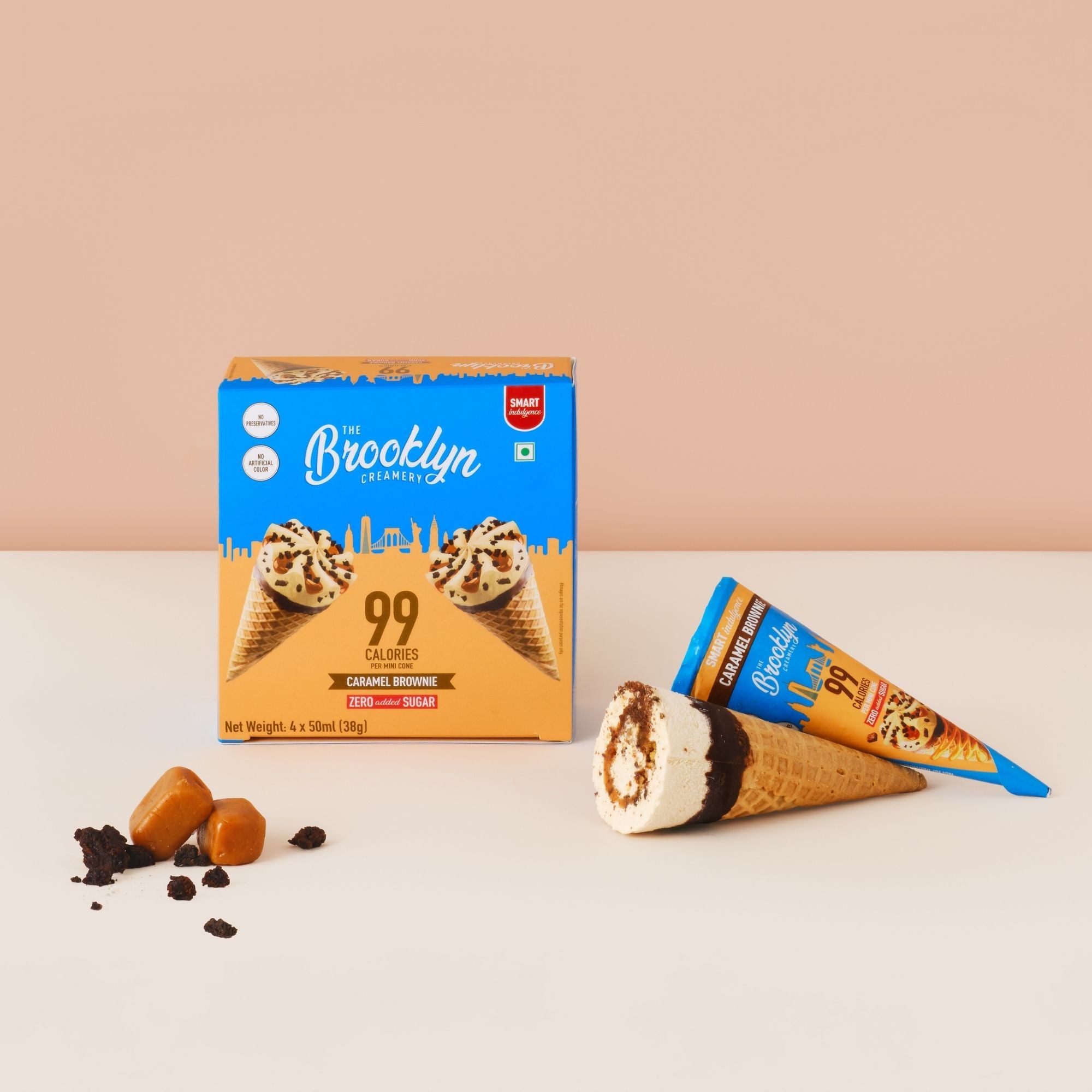 Caramel Brownie Mini Cone