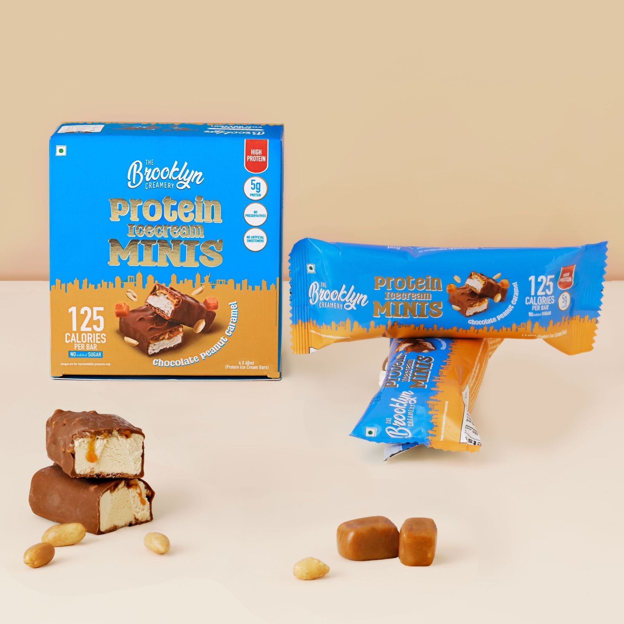 Chocolate Peanut Caramel Protein Ice Cream Bar