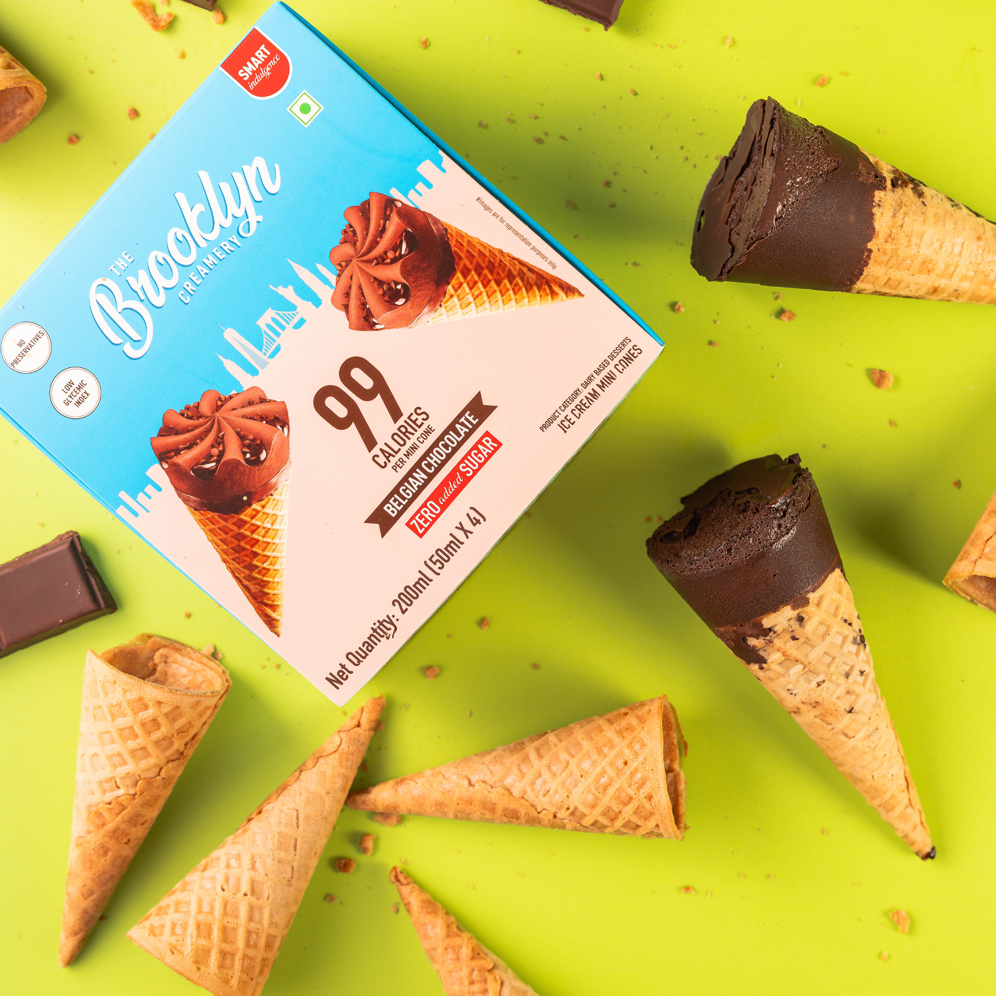 Belgian Chocolate Mini Cone