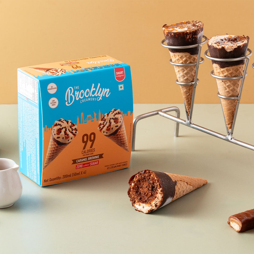 Caramel Brownie Mini Cone